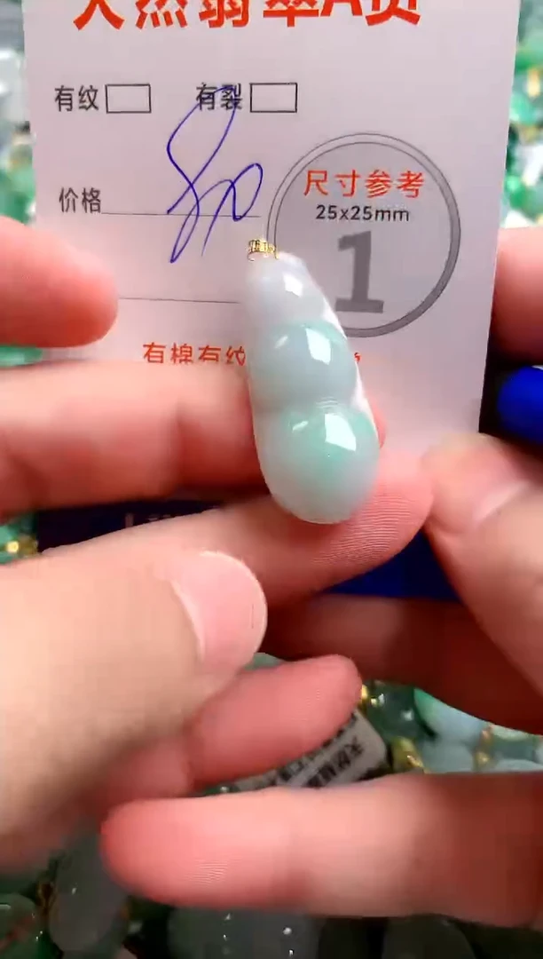 翡翠18K金镶嵌颈饰14003973