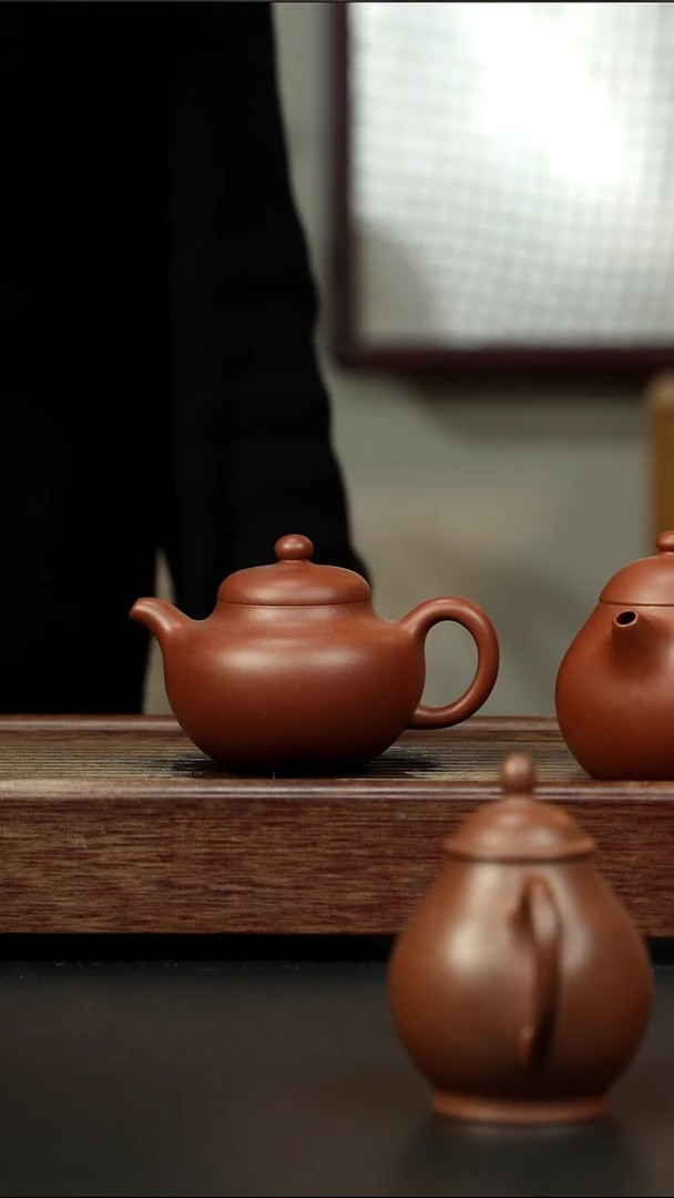 茶壶紫砂超矿标底槽清 柿圆