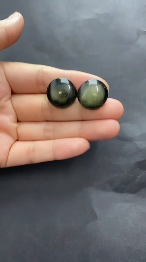 未镶嵌琥珀裸石琥珀耳钉
