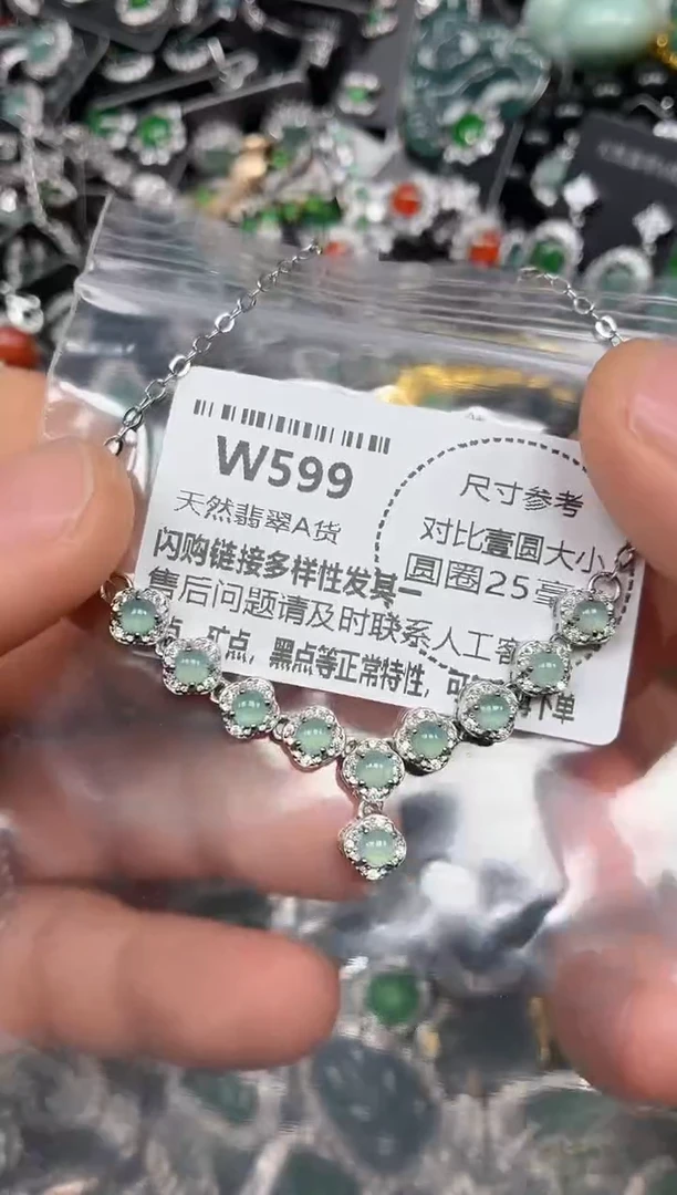 颈饰未镶嵌翡翠W599项链