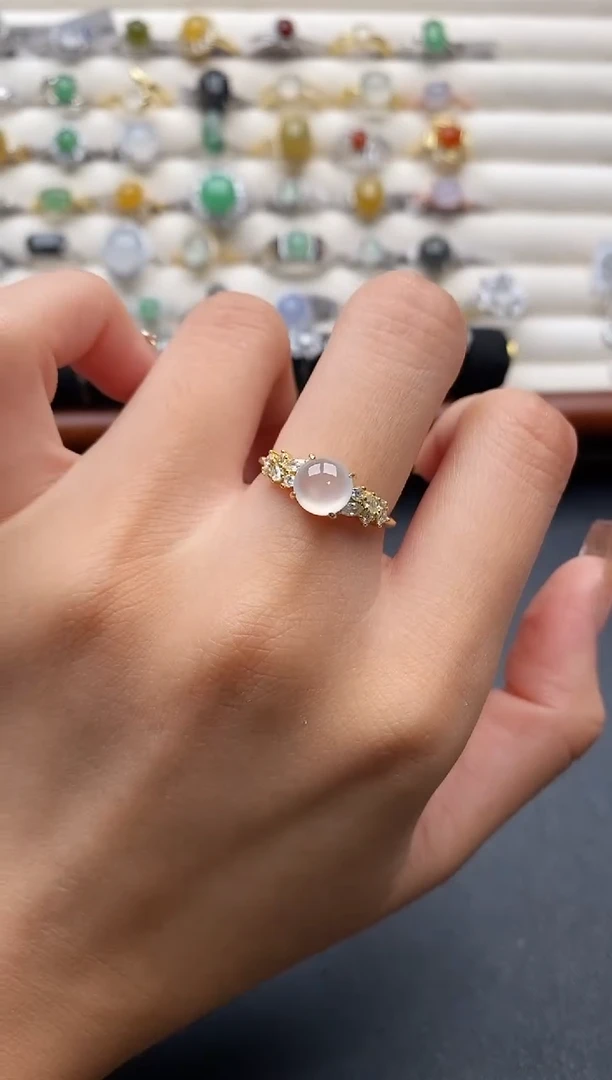 银S925镶嵌戒指翡翠11111111+8