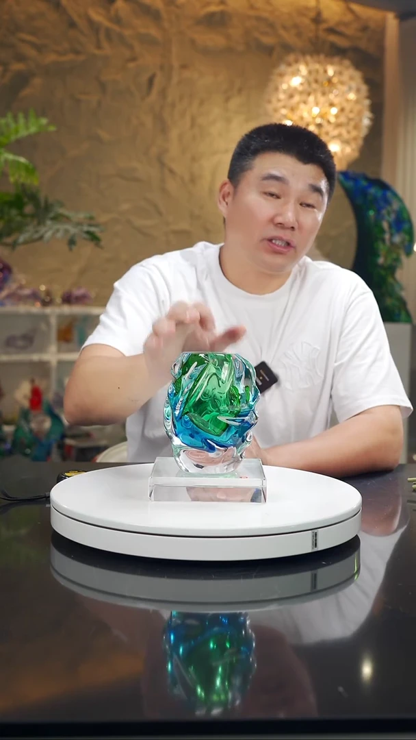 摆件小****7福利蓝绿花瓶香薰瓶