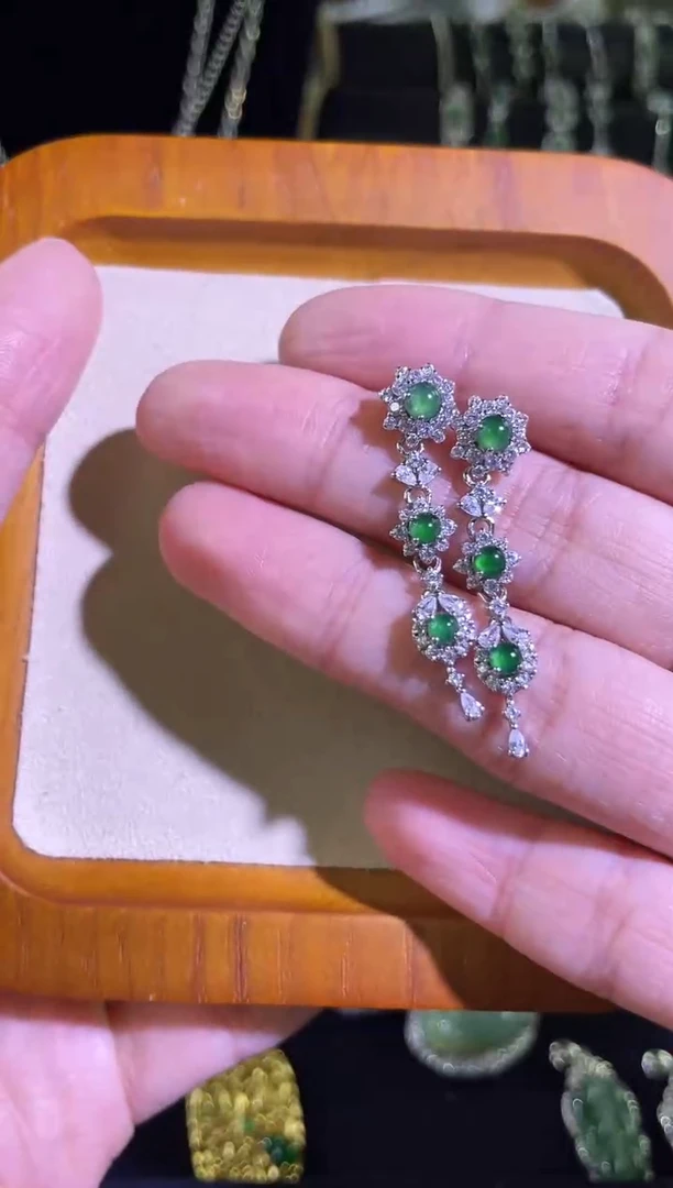 【闪购商品】翡翠耳饰未镶嵌25-耳饰