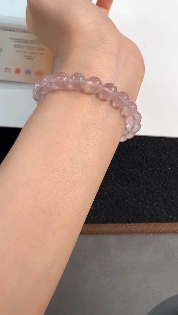 水晶手链未镶嵌64号ZX马粉星光粉单圈9mm