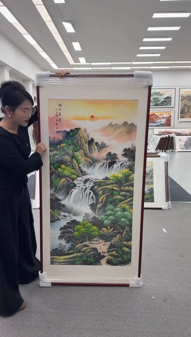 国画手绘   172*85   旭日东升