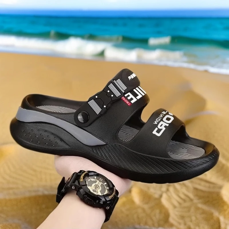 拖鞋男士夏季踩屎感外穿篮球运动凉鞋青少年户外防滑软底两用凉拖