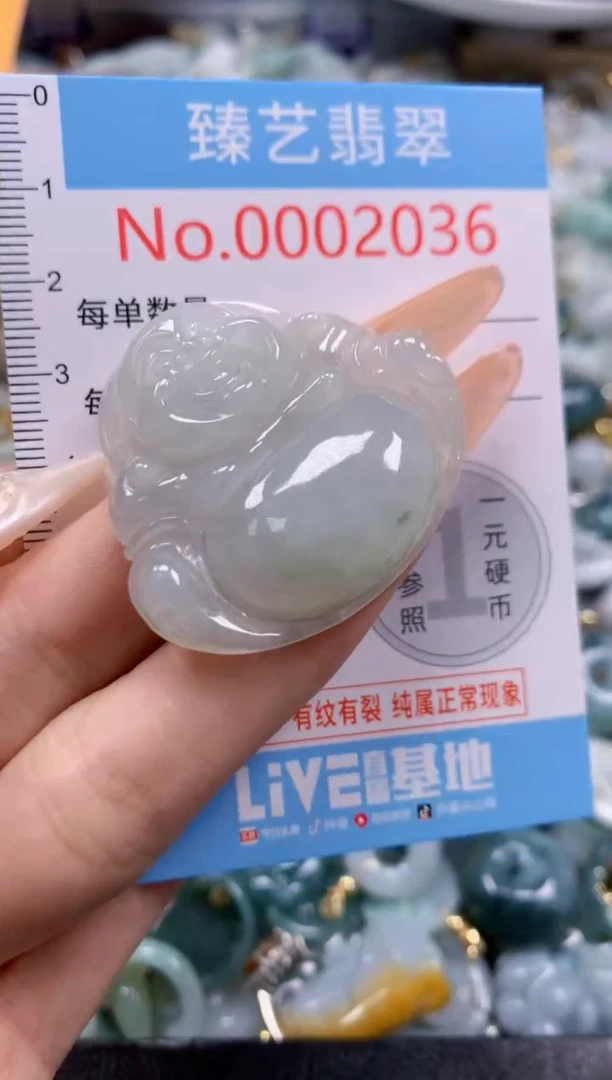 翡翠未镶嵌颈饰含绳0002036