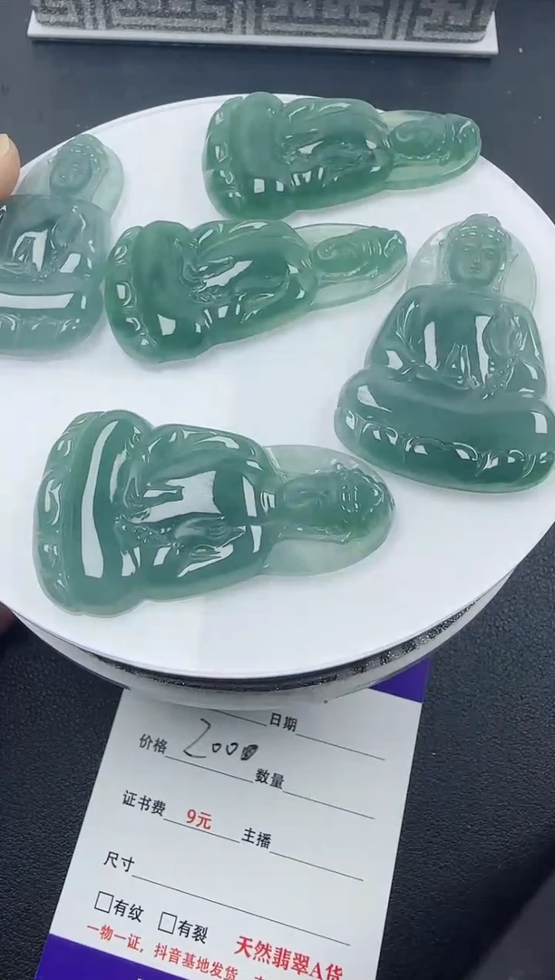 【闪购商品】翡翠颈饰未镶嵌翡翠素衣观音（多样性发其一）