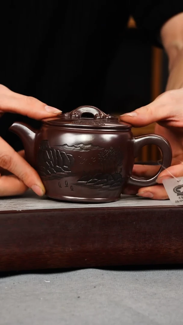 【闪购商品】紫砂茶壶石红 汉瓦 观山