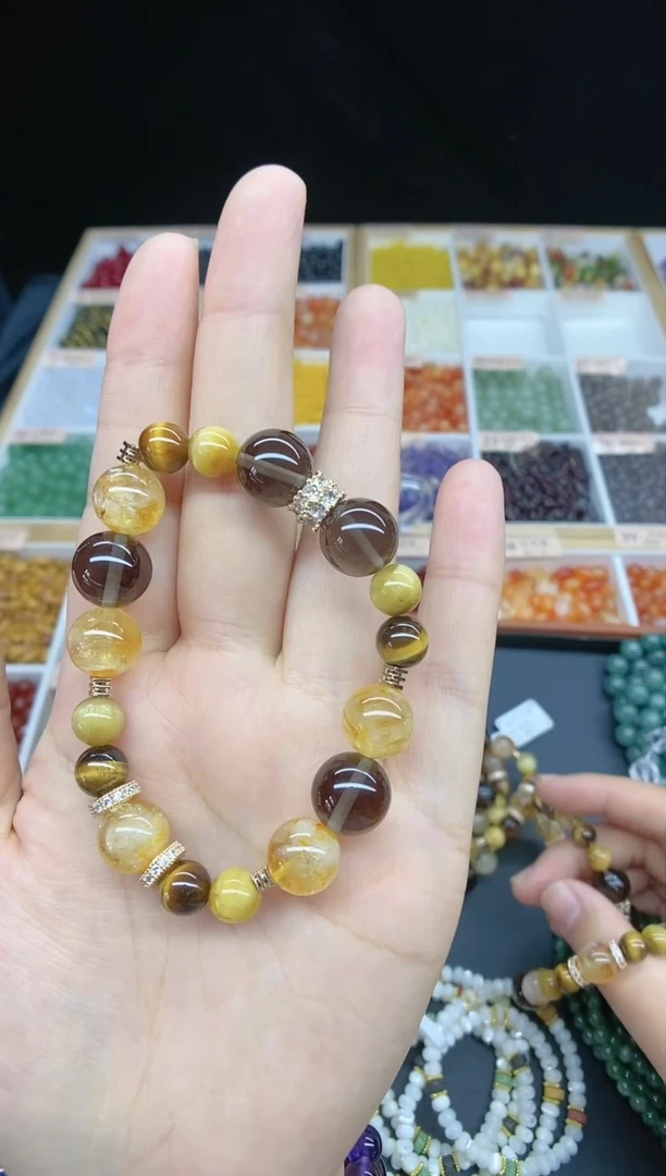 【闪购商品】水晶手串未镶嵌黄塔晶多宝多样性发一