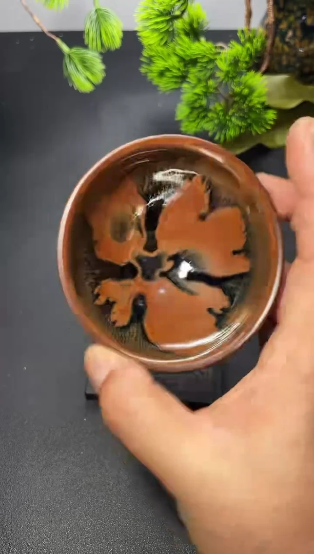 茶盏46 叶紫建盏