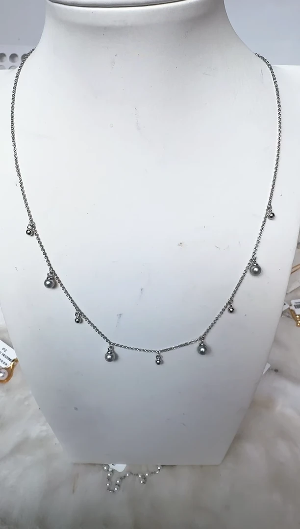 海水珍珠银S925镶嵌颈饰项链