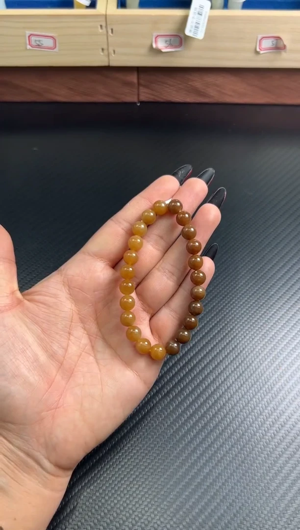 未镶嵌手串和田玉若羌微色差卡8