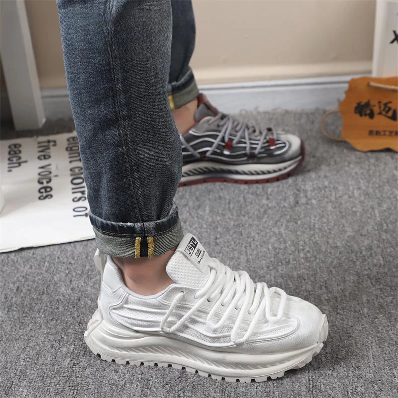 淳启网面男鞋2025新款夏季透气鞋男款运动休闲鞋男士老爹鞋男鞋