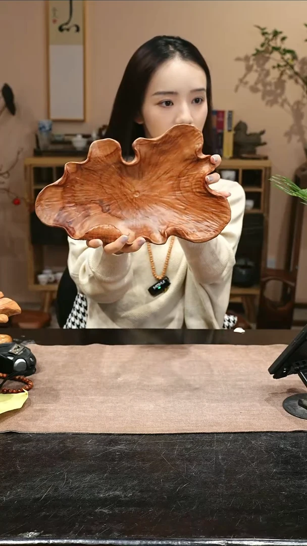 木香樟木原木异形果盘34