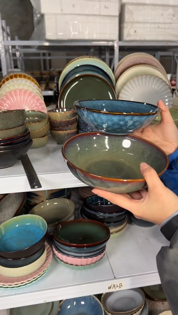 陶瓷外贸尾货瑕疵满20包邮X2 菜碗组合