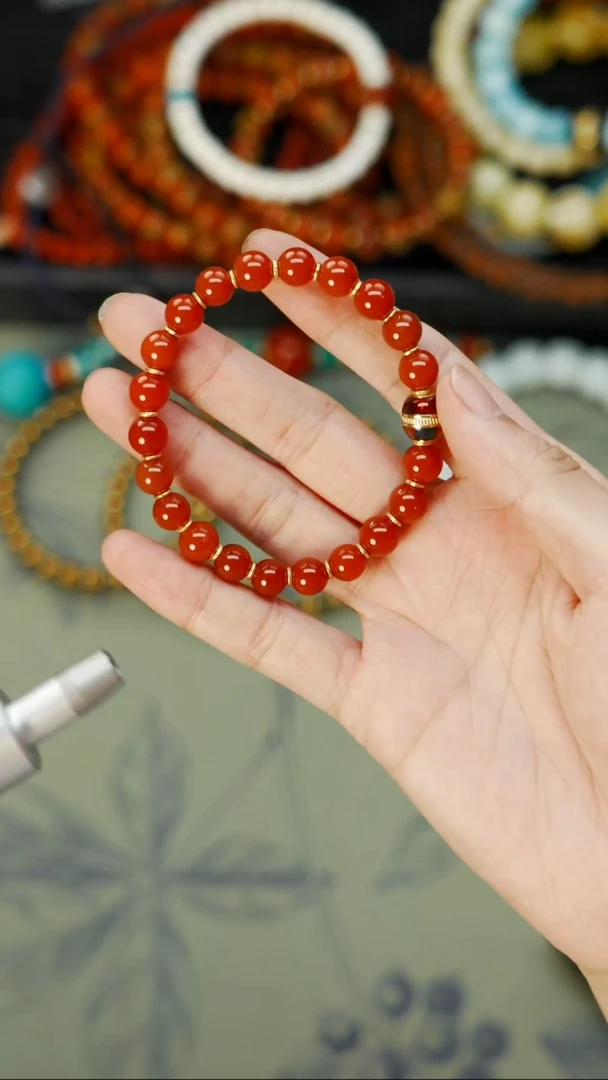 南红玛瑙文玩配饰未镶嵌科**测文玩配饰