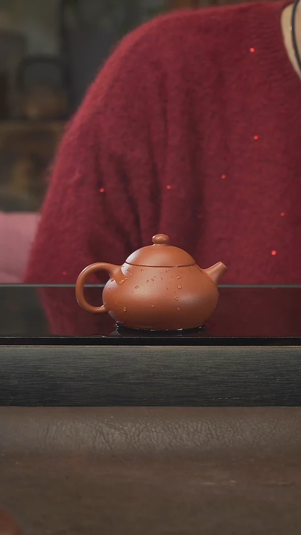 茶壶紫砂文旦，朱泥，120cc