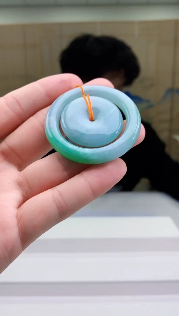 【闪购商品】定制翡翠未镶嵌5145bb-毛货挂件14