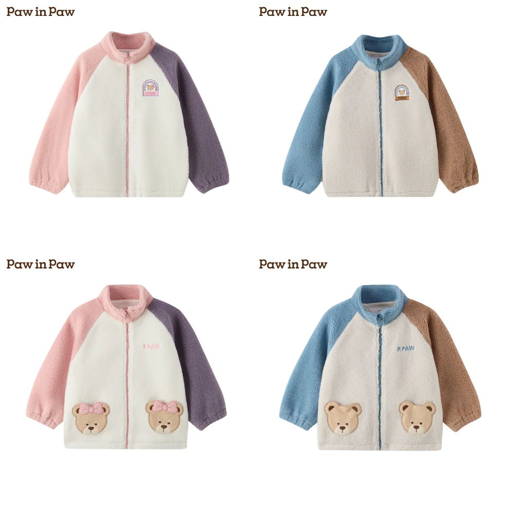 PawinPaw卡通小熊童装25年秋冬新款男女童毛绒外套合集