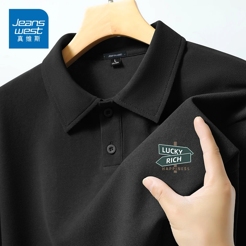 真维斯重磅华夫格短袖男夏季新款舒适透气翻领上衣宽松休闲polo衫