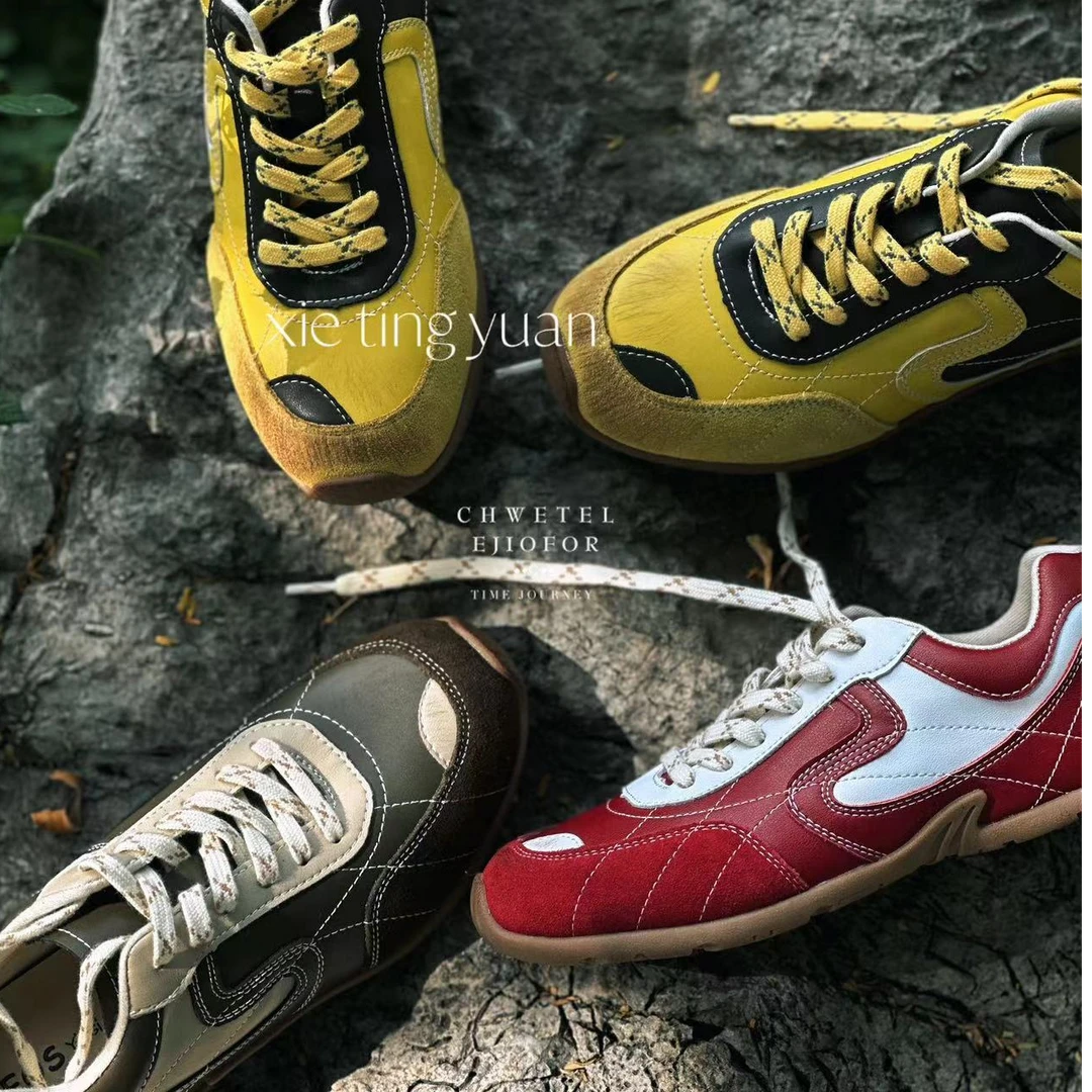 微瑕做旧擦色拼阿甘德训鞋女鞋23250