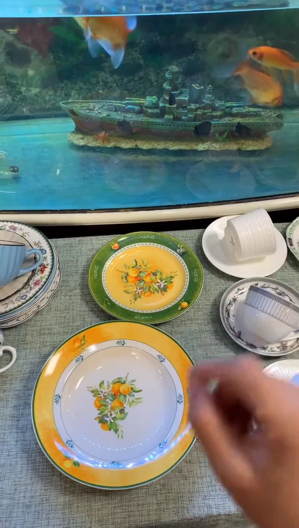 瓷片cc021陶瓷没有完美无瑕2件套盘