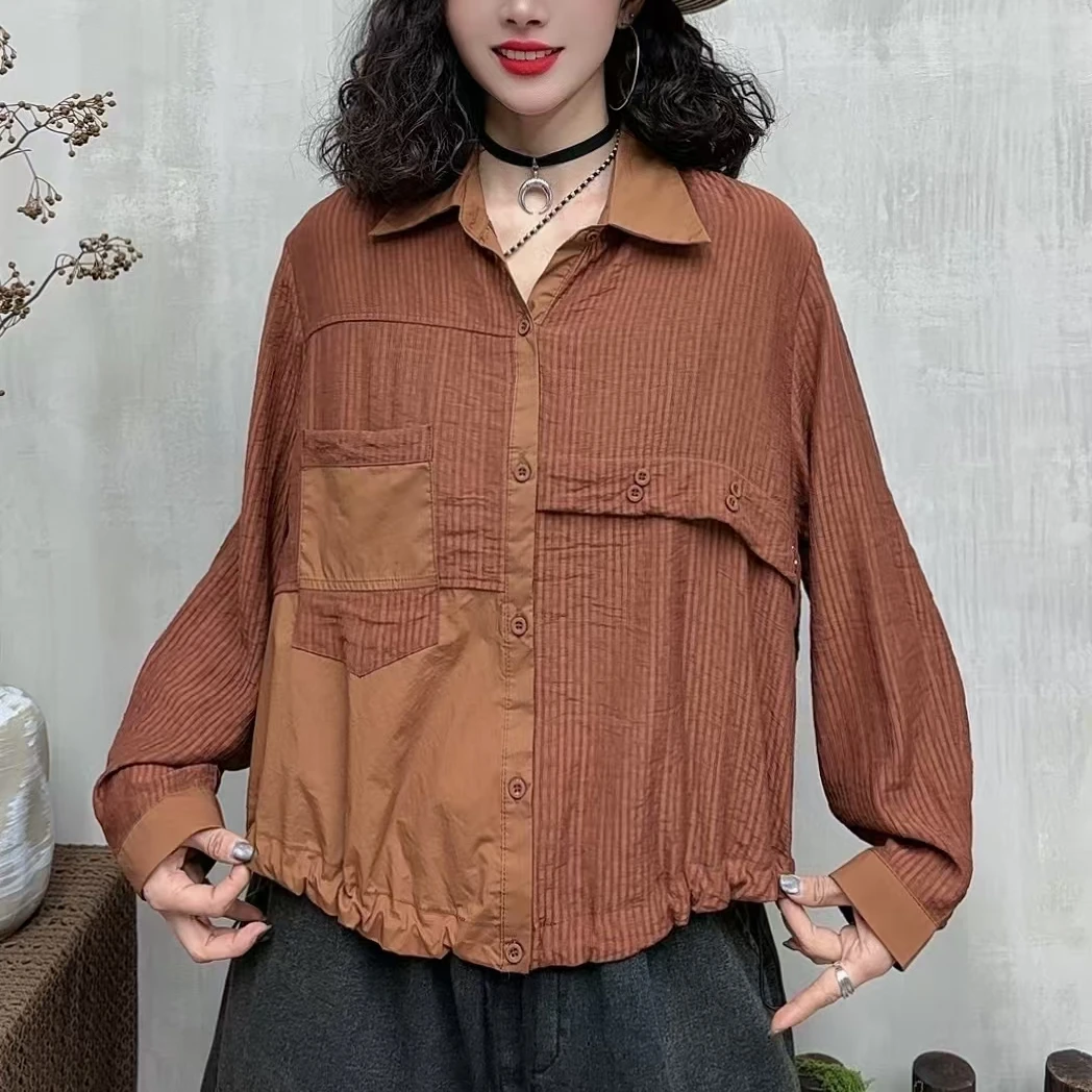 8203新款春季休闲减龄显瘦衬衫上衣T恤