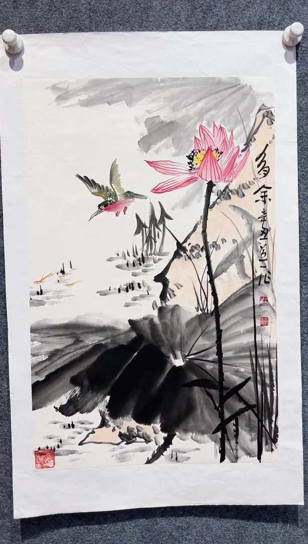 国画亲笔手绘N-555
