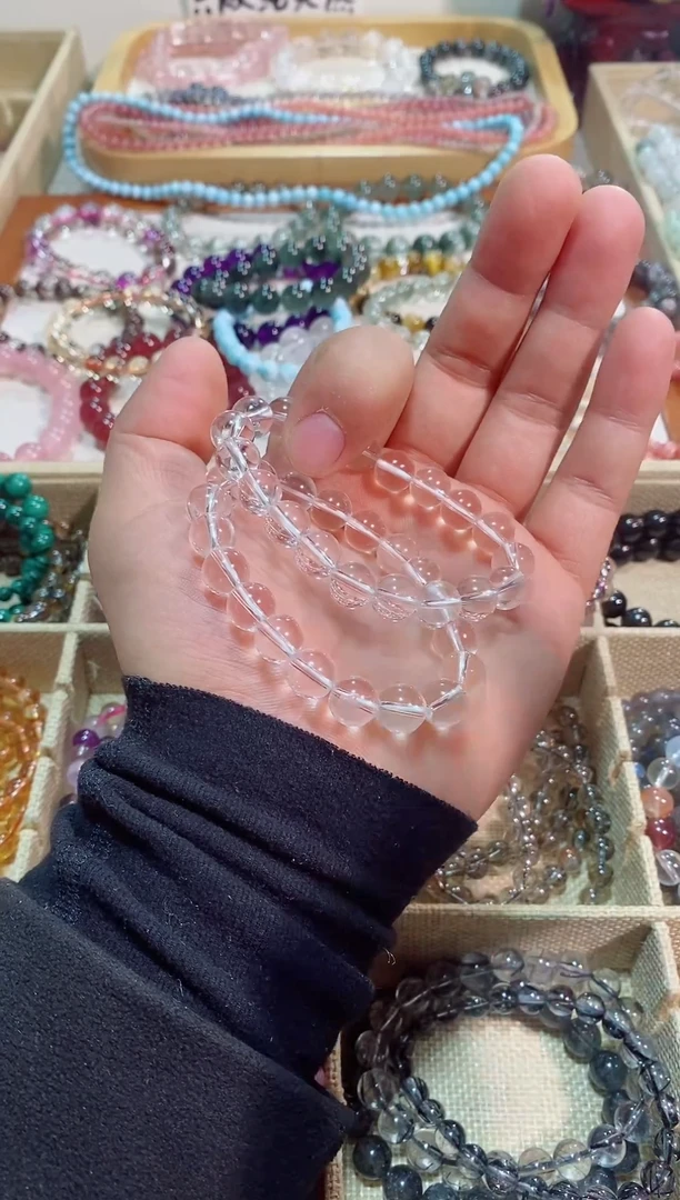 【闪购商品】水晶手链未镶嵌白水晶9m+(多样性发其一）