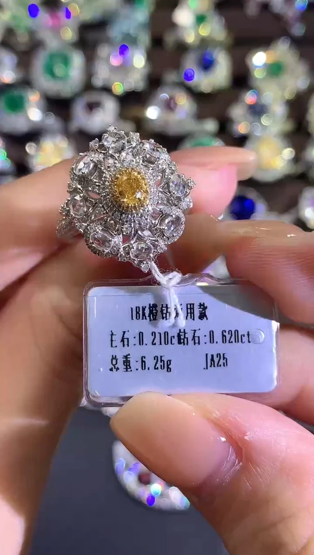 18K金镶嵌戒指钻石a615     多样性一件发