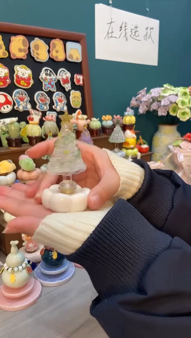 摆件陶A05圣诞树景德镇陶瓷摆件1个装