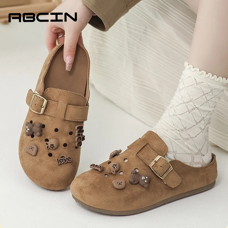 ABCIN春季新款DIY勃肯鞋女创意挂件时尚百搭舒适透气休闲女鞋K-33