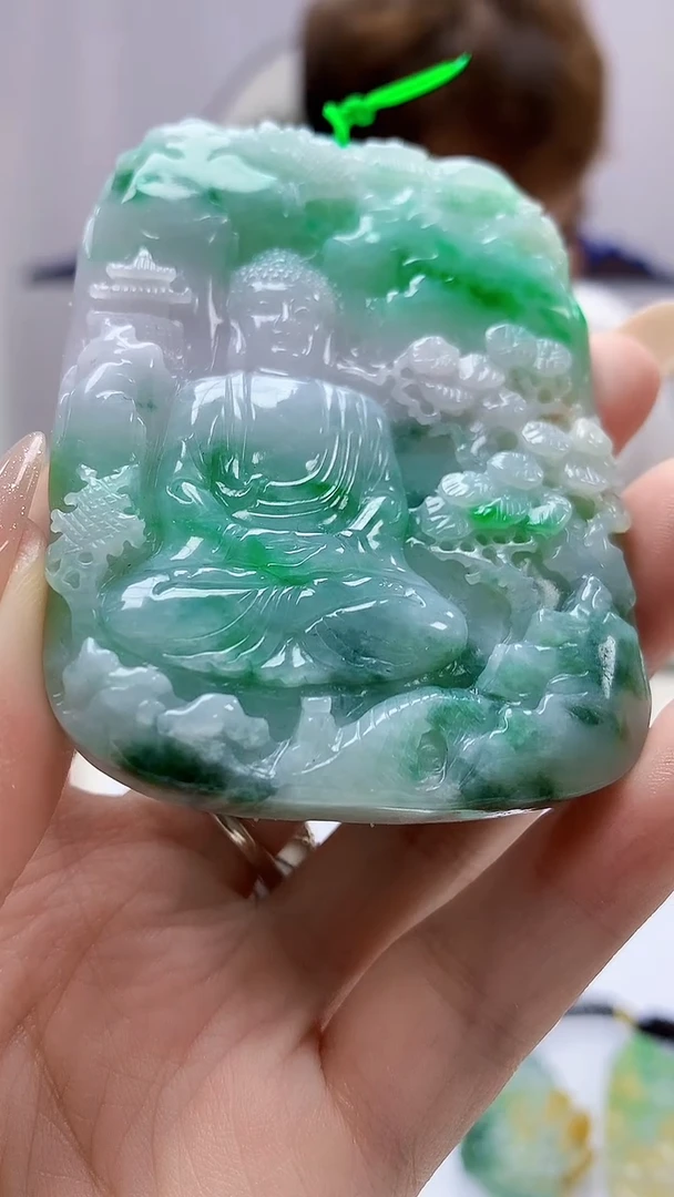 定制翡翠未镶嵌4868DD-毛货挂件45