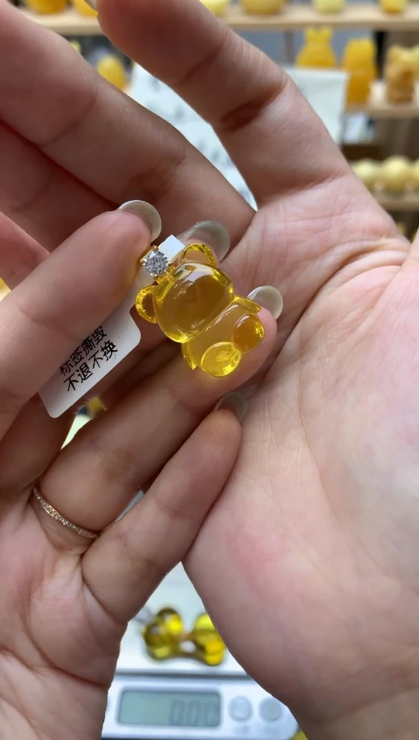 琥珀银S925镶嵌珠宝奇石089琥珀蜜蜡微瑕