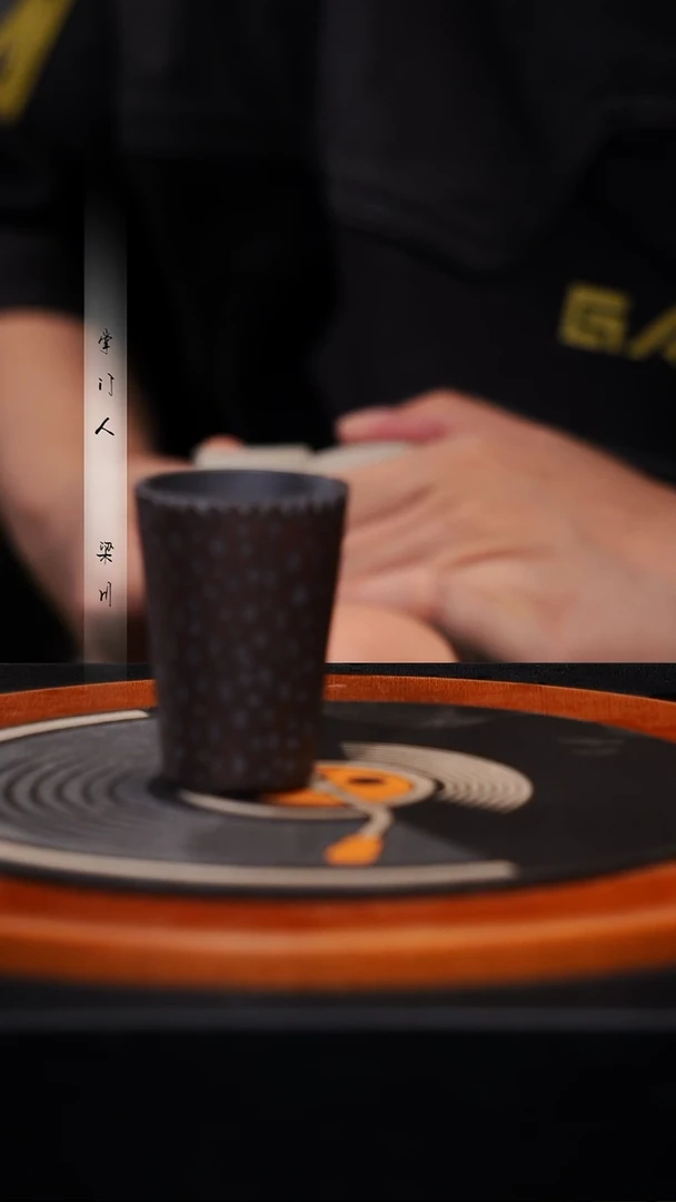 紫砂茶壶三川堂紫砂微瑕豹纹杯
