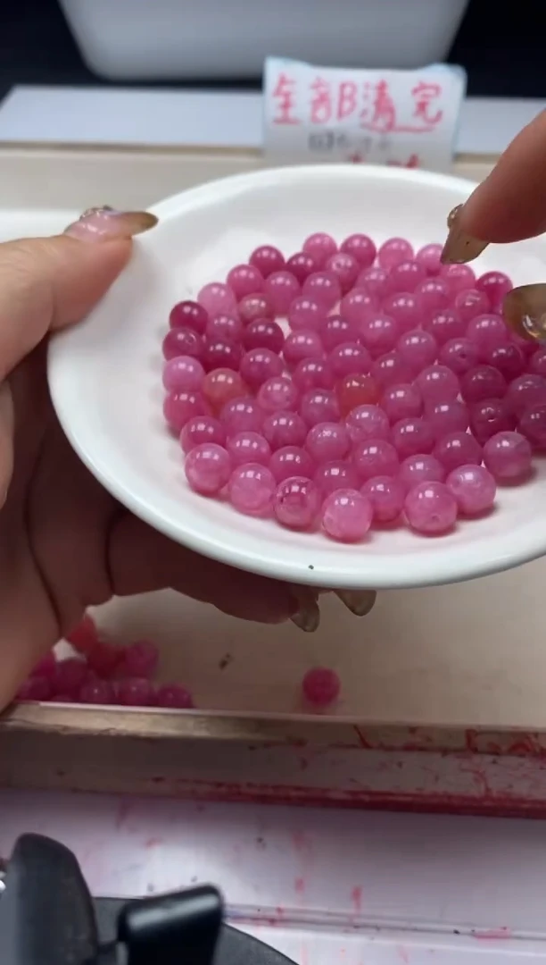 【闪购商品】玛瑙/玉髓颈饰未镶嵌w819红纹石8mm*50颗