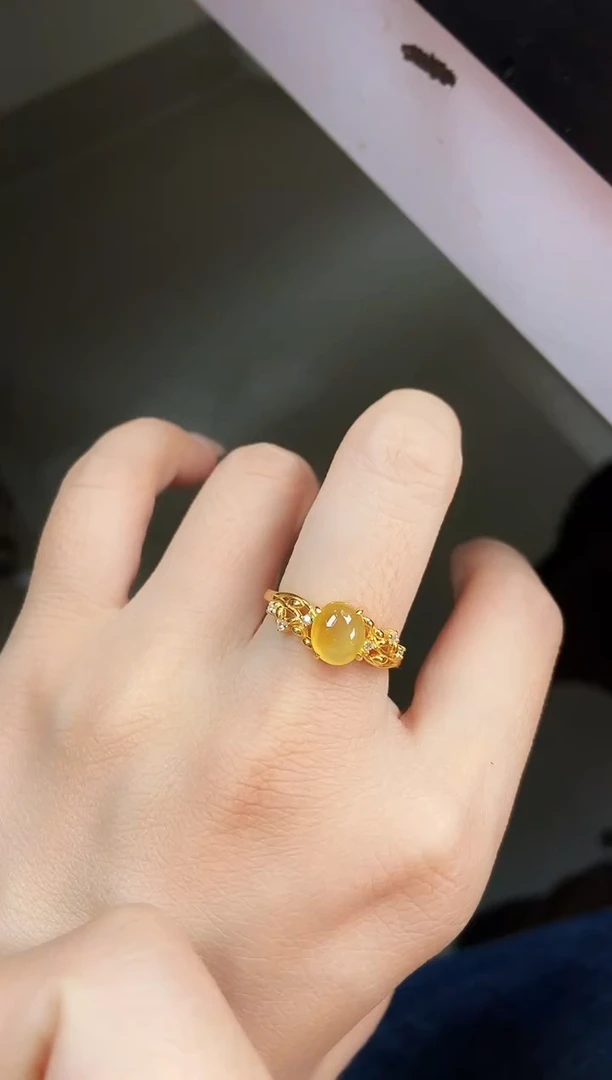 银S925镶嵌戒指翡翠13