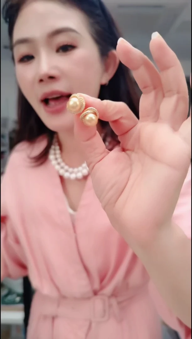 颈饰合金淡水珍珠0661耳钉