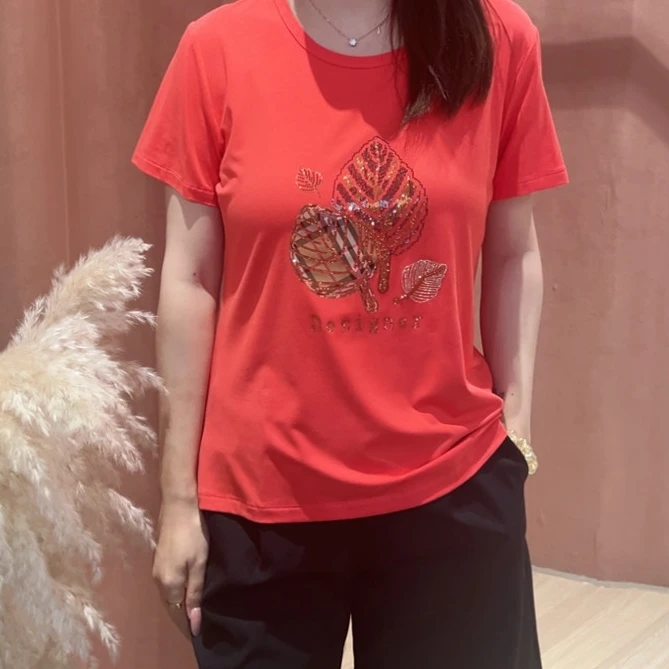 【进口兰精莫代尔防晒圆领T】夏季气质显瘦凉感短袖t恤-813