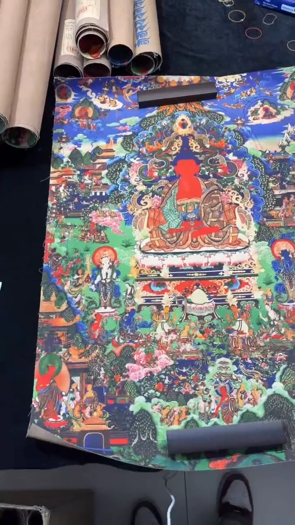 装裱画唐卡藏艺阁手绘作品TK16048