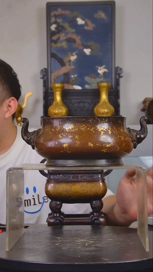 瓷片用****1精美香炉放漏结缘54673