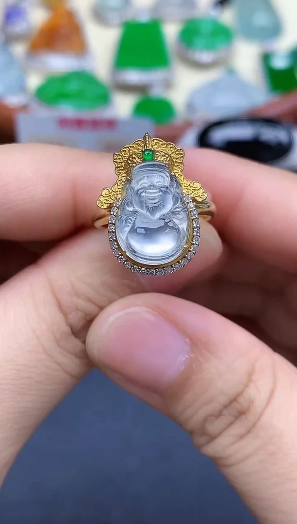 颈饰18K金镶嵌翡翠531-中国好珍宝