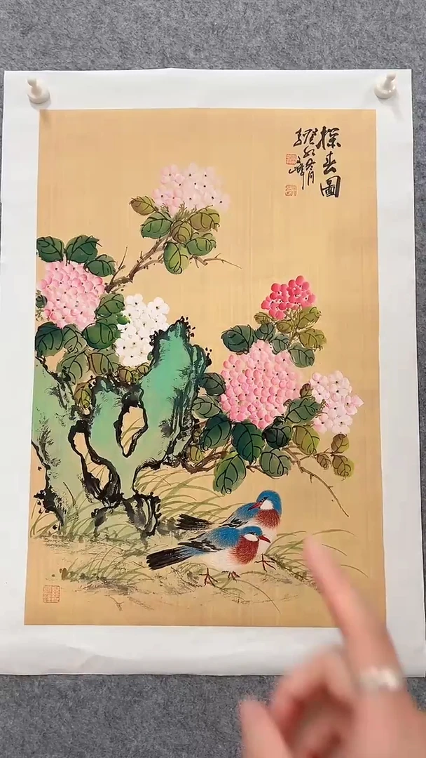 国画李文峰2.8平尺仿古花鸟