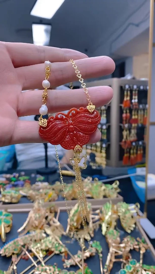 【闪购商品】翡翠耳饰合金060翡翠锁骨链