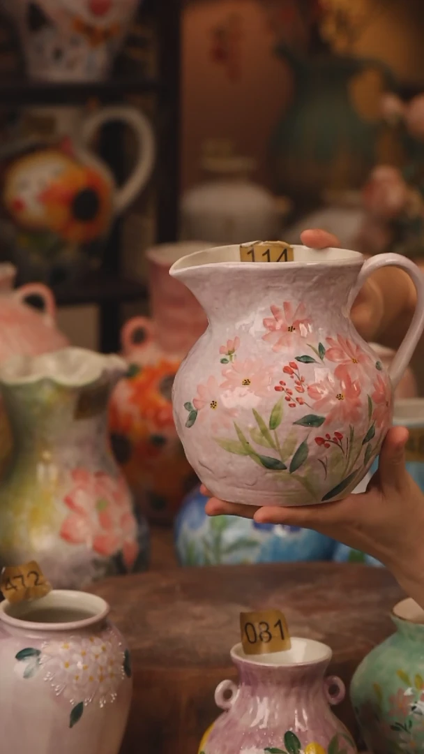 陶瓷114景德镇设计师手作花器摆件侘寂风