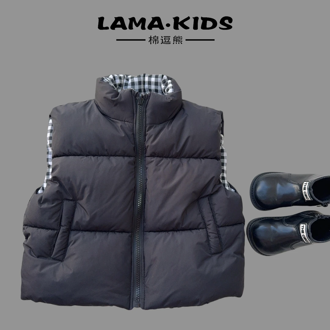 【棉逗熊品牌冬季】男童韩版冬季时尚休闲百搭两面穿马甲-12327