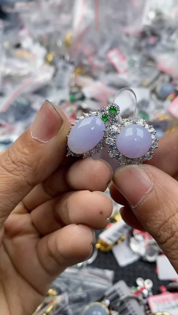 银S925镶嵌戒指翡翠181818----1