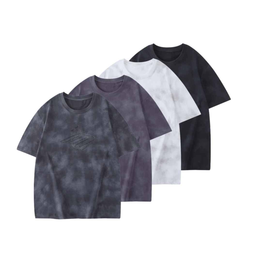 【扎染钢印】W夏季新款做旧时尚百搭情侣休闲短袖T恤0188