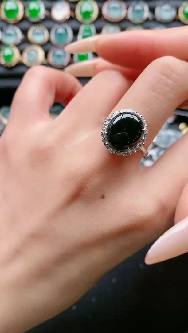 【闪购商品】翡翠戒指银S925镶嵌111111